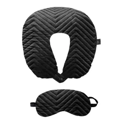 Lushomes Travel Neck Pillow and Eye mask Set for Car Travel