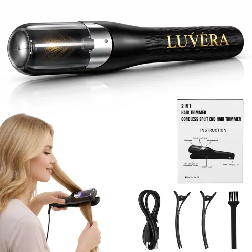 Image of L'UVÉRA Automatic Split End Hair Trimmer | 2 IN 1 Split End Cutter For Damaged, Frizzy , Broken, Curly & Dry Hair | Spli