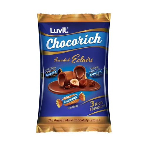 Image of LuvIt. Chocorich Assorted Eclairs Chocolate Birthday Pack 60 Pieces - 480 Gm