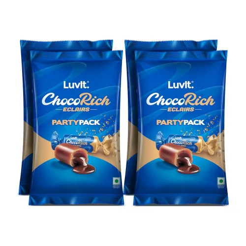 Image of LuvIt Chocorich Classic Eclairs Chocolate 390g Pack of 4