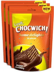 LuvIt Chocwich Home Delights Wafer Chocolates Gift Combo Bars (3 x 187 g)