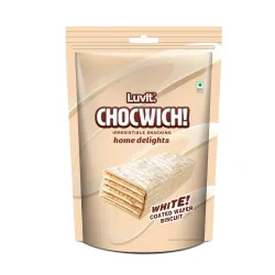 LuvIt. Chocwich White Home Delights Wafer Chocolates | Crunchy & Delicious | Homepack | Gift Combo | Pack of 1-160g