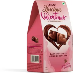 LuvIt Luscious Valentines Love Delights|Heart Shaped Milk & Dark Chocolates Gift Bars  (180 g)