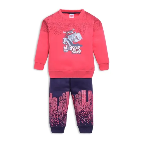 Image of LuvLap Baby Boys Full Sleeve Sweatshirt & Pyjama Set Pack of 1