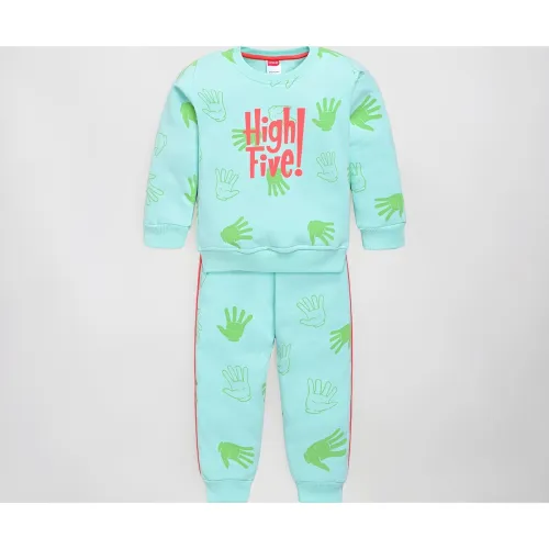 Image of LuvLap Baby Boys Full Sleeve Sweatshirt & Pyjama Set 