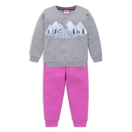 Image of LuvLap Baby Girls Full Sleeve Sweatshirt & Pyjama Set