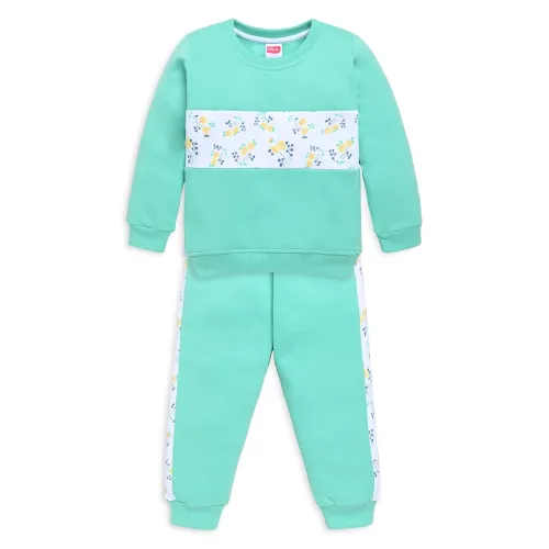 Image of LuvLap Baby Girls Full Sleeve Sweatshirt & Pyjama Set