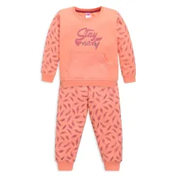 LuvLap Baby Girls Full Sleeve Sweatshirt & Pyjama Set