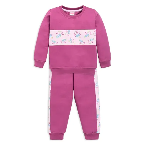 Image of LuvLap Baby Girls Full Sleeve Sweatshirt & Pyjama Set