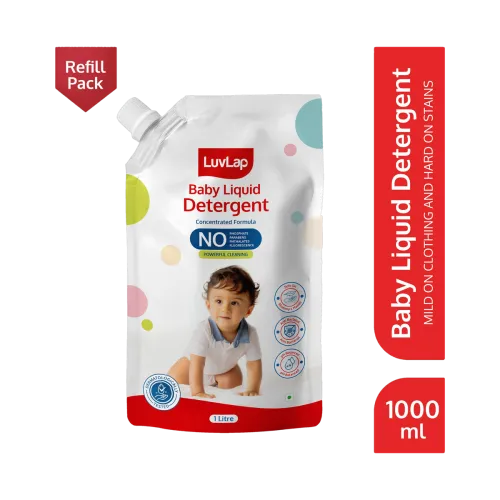Image of LuvLap Baby Laundry Detergent Refill pack- 1000ml, pH Balanced Dermatologically tested Liquid Detergent (1000 ml)