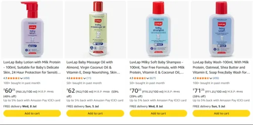 Image of Luvlap Baby product starting ₹60 