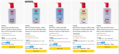 Image of LuvLap Baby Products upto 71% Discount