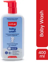 LuvLap Baby Wash With Milk Protein, Oatmeal, Shea Butter and Vitamin E, Soap free (400 ml)