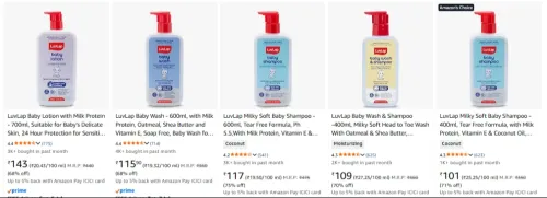 Image of LuvLap Baby Wash starting at ₹101