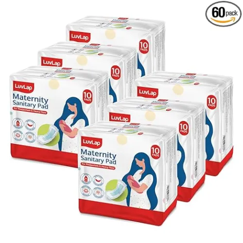 Image of LuvLap Maternity Pads (60 Pads | Ultra Soft | Heavy Flow Care) 