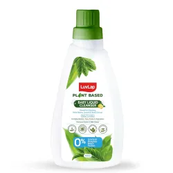 Luvlap Plant Based Liquid Cleanser 500ml (Powered by Plant) With Neem, Lemon & Basil, For Feeding Accessories, Toys, Fruits & Vegetables, 100% Food Grade, pH Balanced, No added Color