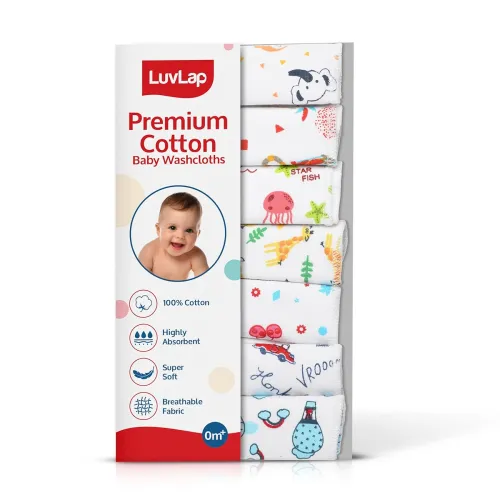 Image of LuvLap Premium Baby Washcloth for New Born