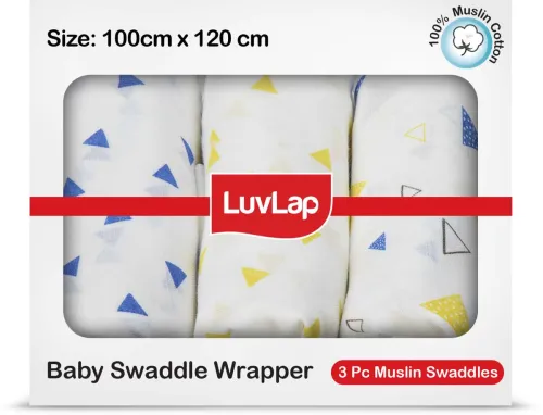 Image of LuvLap Printed Single Swaddling Baby Blanket for AC Room