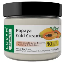Luvyh Papaya Hydrating Cold Cream & Winter Creme for Women and Men (100g) for Skin Brightening, Moisturizing, Light Weig