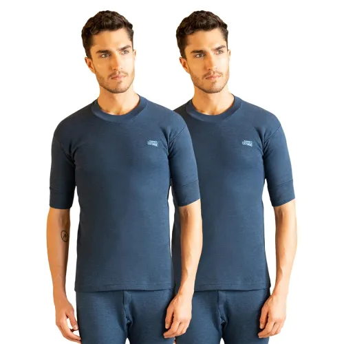Image of Lux Cottswool Men's Half Sleeves Round Neck Thermal Set (Pack of 2) )