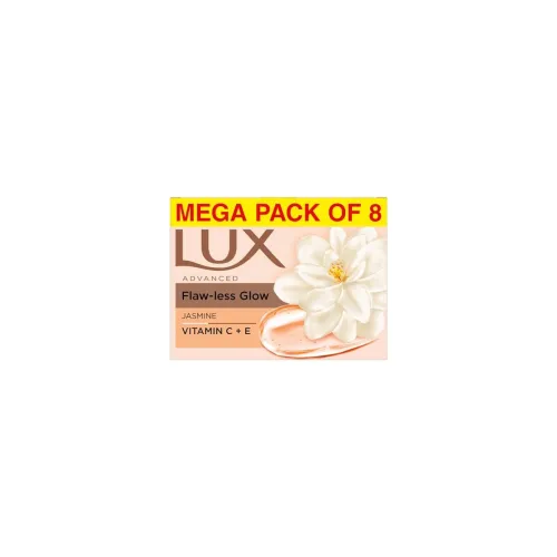 Image of Lux Flaw-less Glow Bathing Soap infused with Vitamin C & E (150gx8)