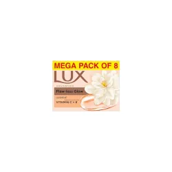 Lux Flaw-less Glow Bathing Soap infused with Vitamin C & E (150gx8)