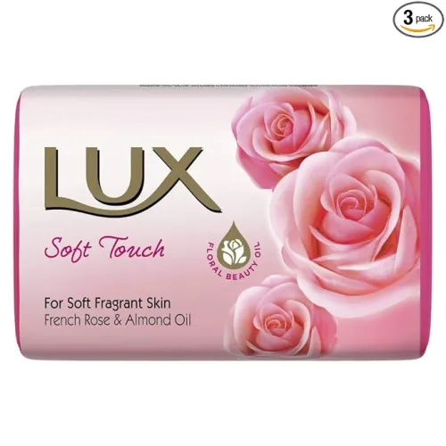Image of Lux Soft Glow Rose & Vitamin E Bathing Soap|For Glowing Skin|Beauty Bar Mega Pack 3X100 g