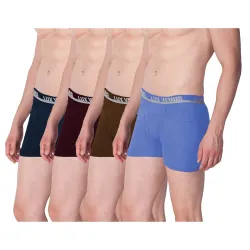 LUX VENUS Mens Pack of 4 Plain Boxers