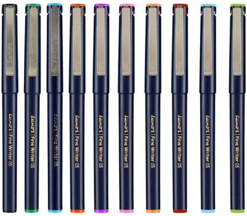 Image of LUXOR Finewriter 05 Assorted Colors Fineliner Pen  (Pack of 10, Ink Color - Beige)