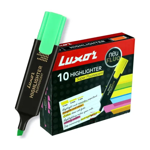 Image of LUXOR Green Highlighter Set of 10
