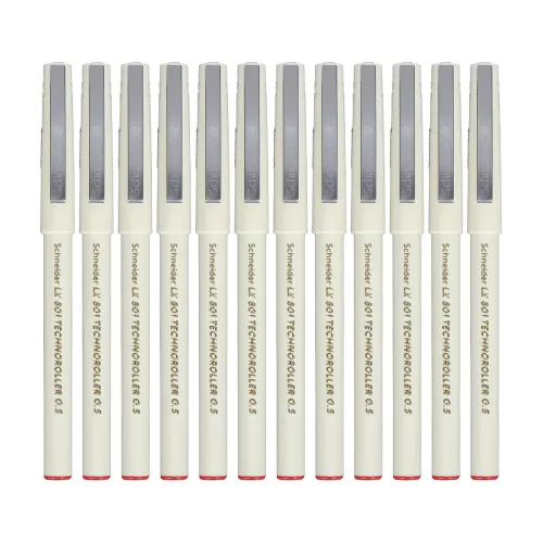 Image of Luxor Schneider LX801 Roller Pen – Red, 12 Pack