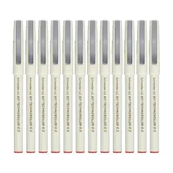 Luxor Schneider LX801 Roller Pen – Red, 12 Pack