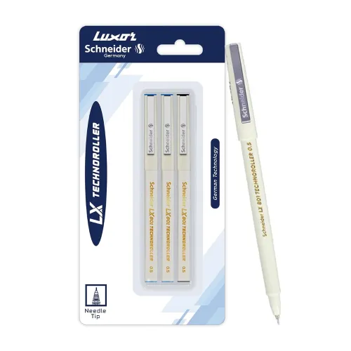 Image of Luxor Schneider LX 801 Technoroller | Roller Ball Pen | Pack of 3