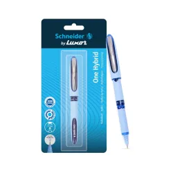 Luxor Schneider, One Hybrid Roller Ball Pen - Blue, 0.5 mm, 2000 mtrs writing length, Waterproof Ink, Consistent ink flo