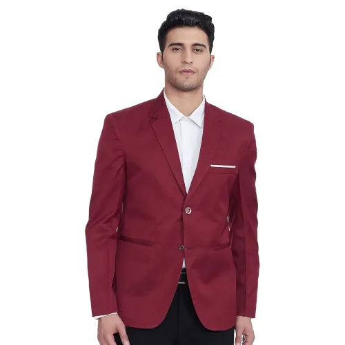 Image of Luxrio Mens Red Blazer Size 36 (L-BLZR_MAROON1_36)