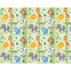 Luxury Jungle Animal Safari Cartoon Peel Stick Wallpaper