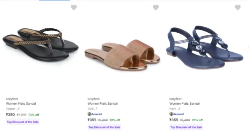 Image of luxyfeel Women's Flats at minimum 74% Discount