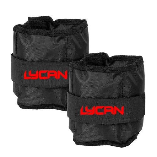 Image of Lycan Wrist /Ankle Weights 2 kg (1 kg Each x 2 pc), rubber, black (1 kg pair)