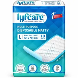 Lyfcare Disposable Underpads for Adults, Size Large 60 x 90 cm, Pack Of 1