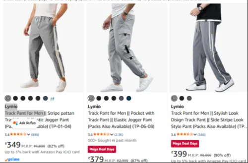 Image of Lymio Men's Track Pant at Minimum 81% Discount