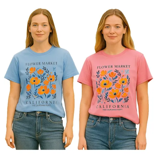 Image of Lymio Women Printed T-Shirts Pack of 2