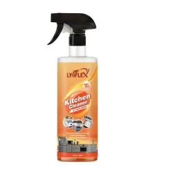 LYOFLEX Liquid Kitchen Cleaner Foam Spray Oil Grease and Stain Removal 500ml Bubble Foam | For Daily Surface Cleaning | 