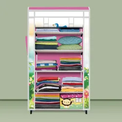 Lyzoo 5-Tier Foldable Plastic Shoe Rack