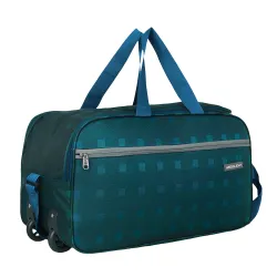 M MEDLER Lexter Duffle Bag | Polyester Strolley Duffle Bag | 2 Wheel Duffel Bag | Luggage Bag with Adjustable Strap - (T