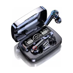 M19 True Wireless Earbuds, Bluetooth 5.1, 9D HiFi Sound, IPX7 Waterproof, LED Power Display, Wireless Charging Case, Touch Control