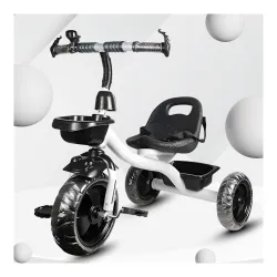 Maanit Kids Tricycle with Rear & Front Basket | Comfortable Cushioned Seat with Safety Belt | Baby Trike for Boys & Girl