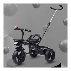 Maanit Kids Tricycle with Rear Basket | Front Tokri | Ergonomic Height Adjustable Parental Handle | Safety Belt & Foot R