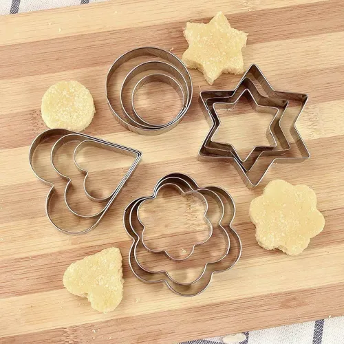 Image of MACARIZE 12-Piece Stainless Steel Cookie Cutter Set
