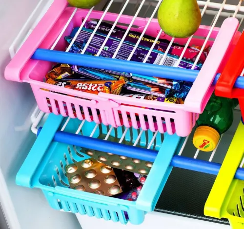 Image of MACARIZE Adjustable Plastic Fridge Rack * set of 2