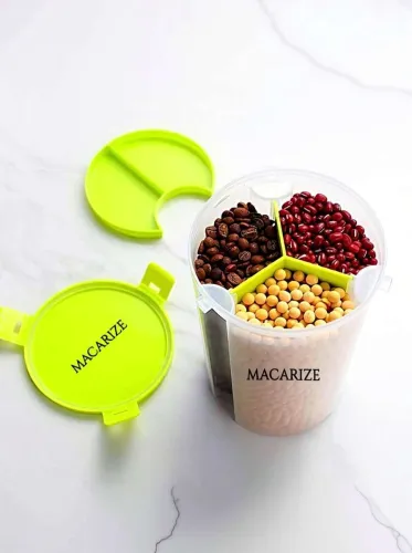 Image of MACARIZE Plastic Grocery Container - 1500 ml (Green)